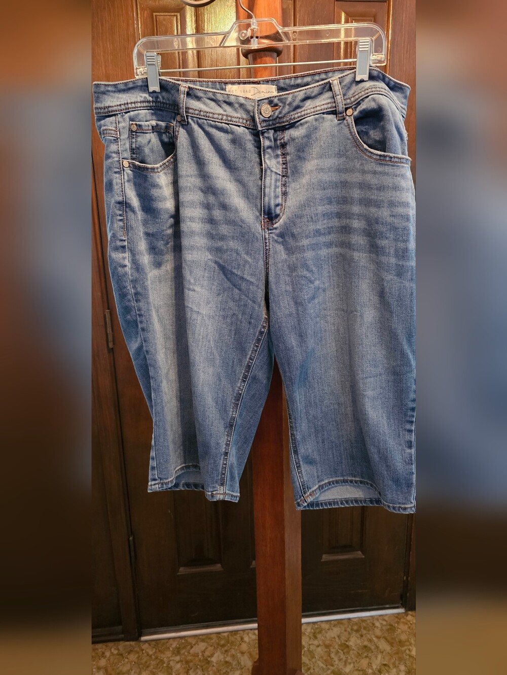 Blue Denim Capris Women’s Stretch Jean Capris